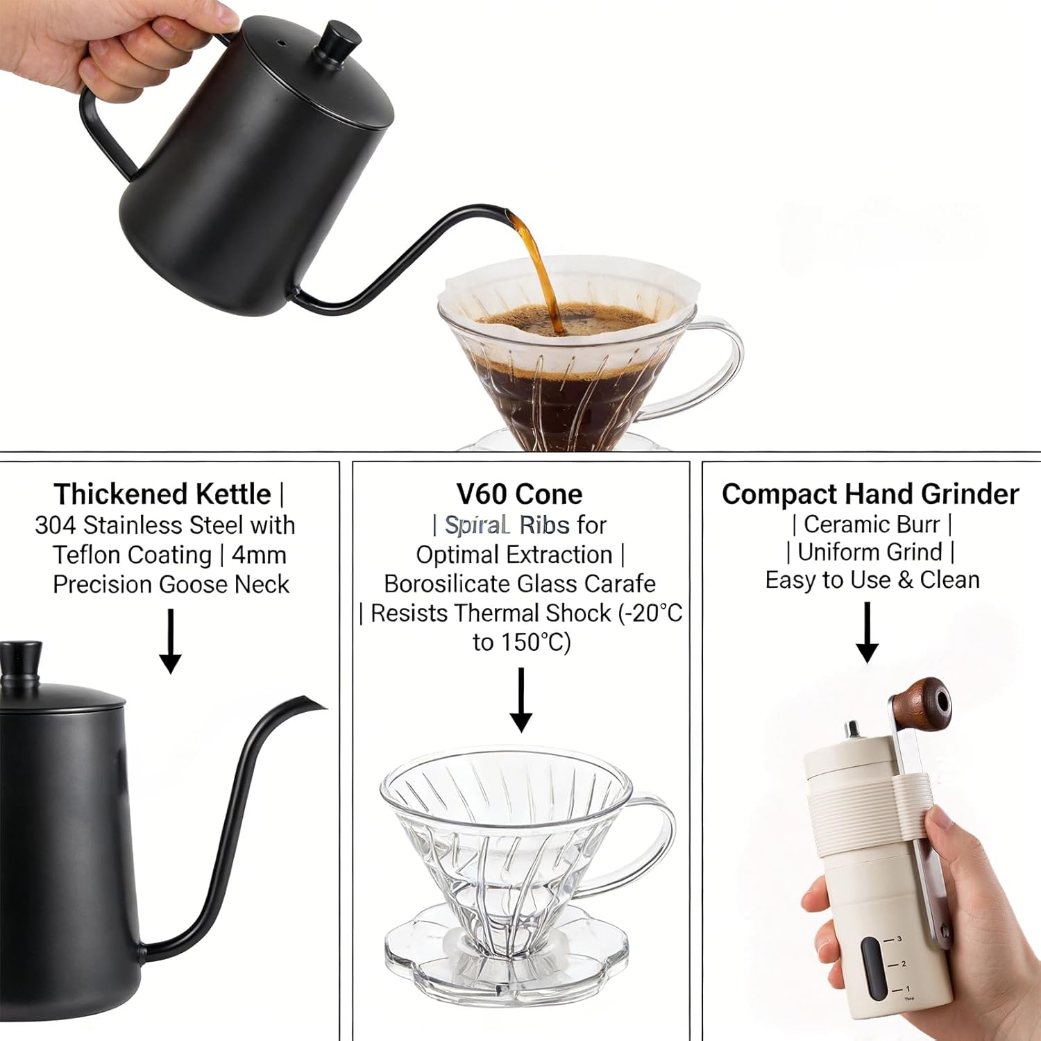 Single Serve Manual Pour Over  - Coffee Equipment V60 리뷰 및 가격