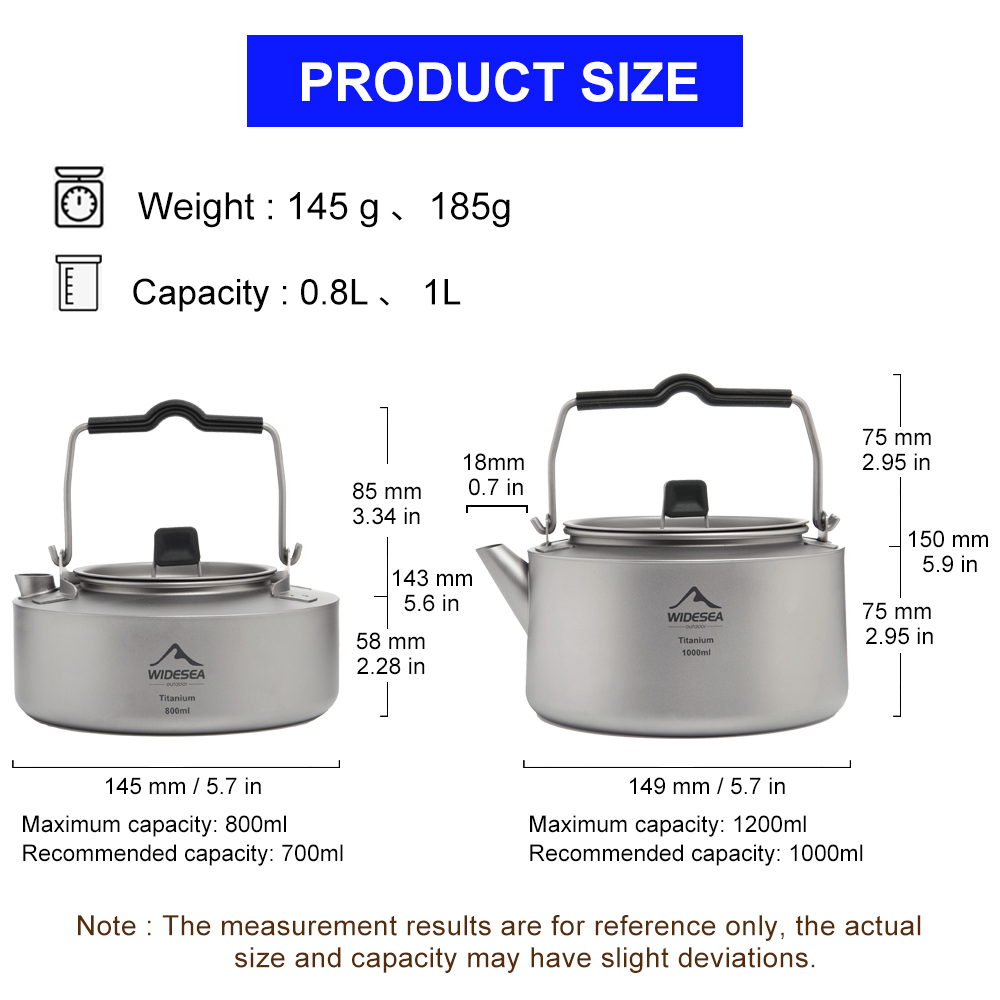 Widesea Camping Titanium Kettl - Coffee Equipment And Supplies 리뷰 및 가격