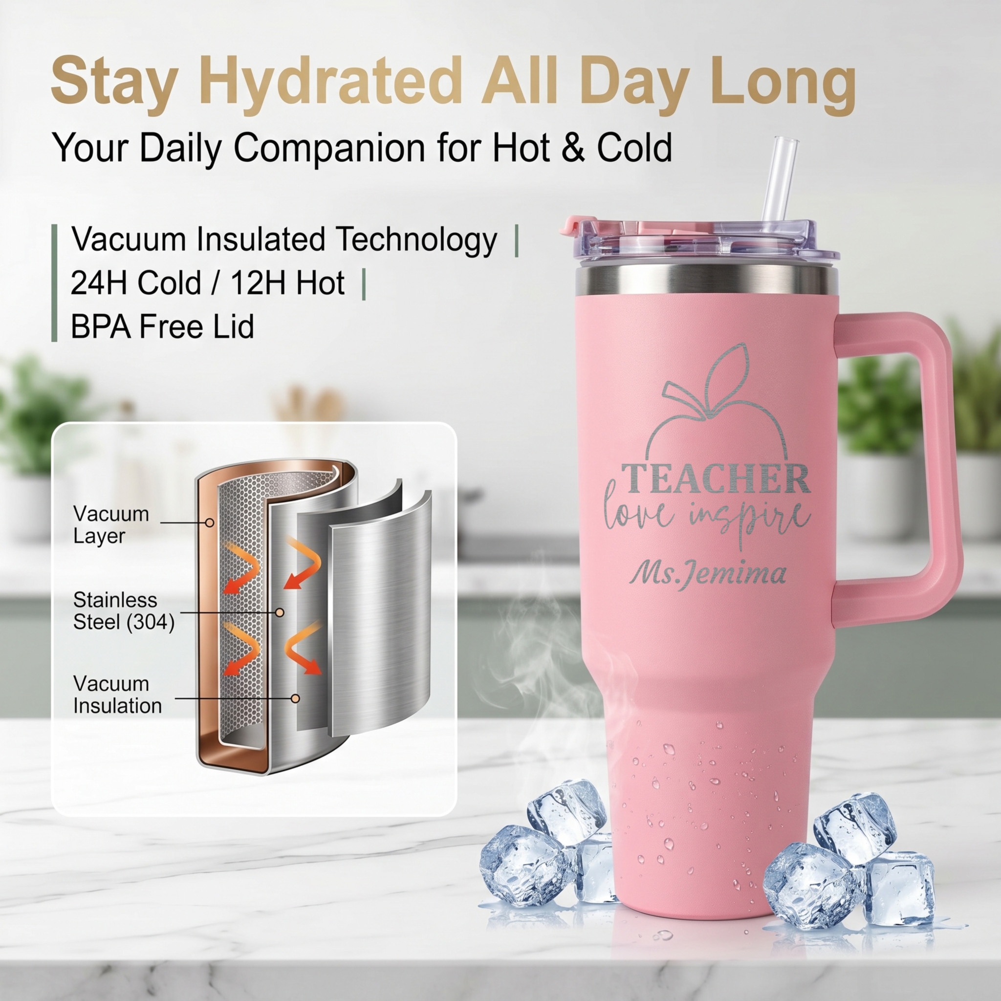 1L Teacher personalized text b - Coffee Equipment Camping 리뷰 및 가격